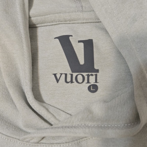 Vuori Ponto Performance Pullover Hoodie Kangaroo Pockets Gray Size Large - Picture 2 of 11